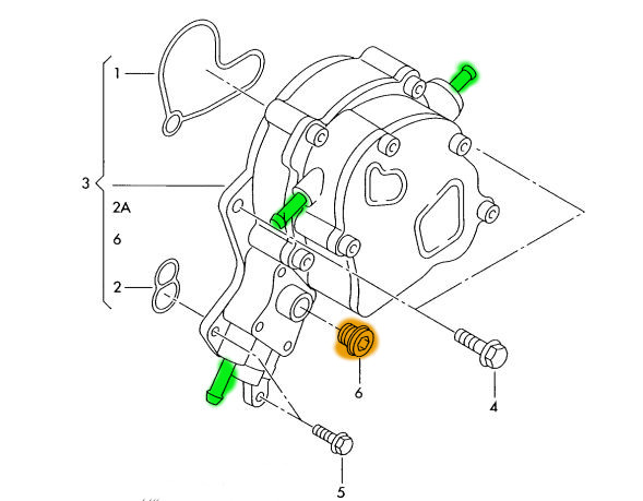Schema pompe tandem